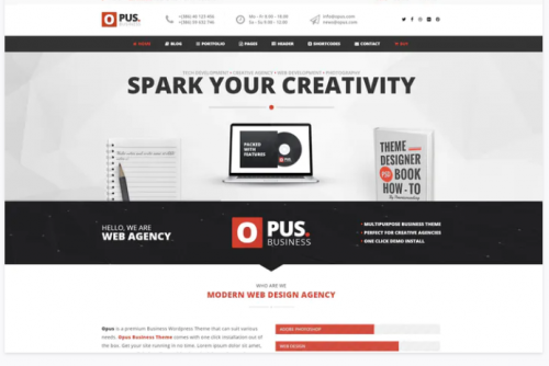 Opus – Business Website PSD Template opus business website psd template