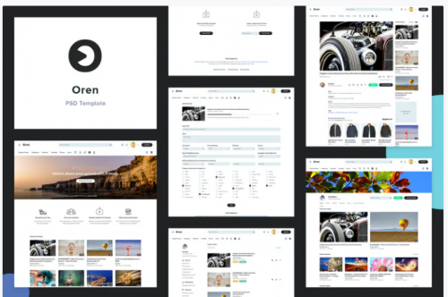 Oren – Video Sharing Website PSD Template oren video sharing website psd template