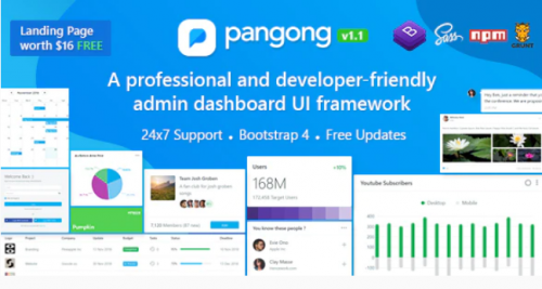 Pangong – Developer-friendly Bootstrap 4 Admin Dashboard + UI Kit pangong developer friendly bootstrap admin dashboard ui kit