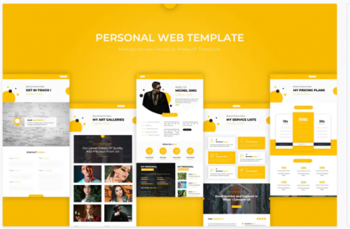 Personal | PSD Web Template personal psd web template