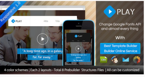 Play – Responsive Video Email Template + Builder play responsive video email template builder