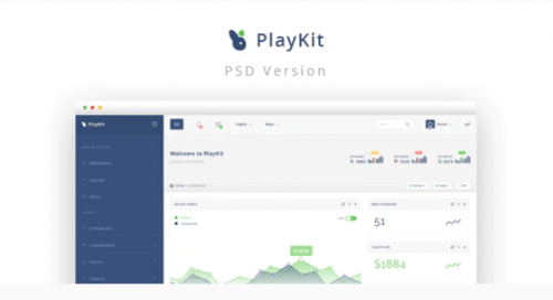 PlayKit – Web App PSD Template playkit web app psd template