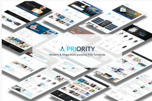 Priority | Multi-Purpose PSD Template priority multi purpose psd template