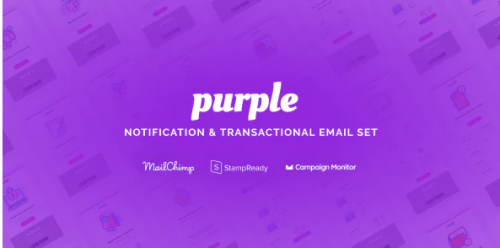 Purple – Notification & Transactional Email Templates purple notification transactional email templates