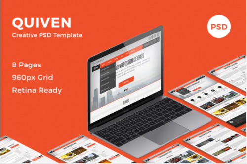 Quiven – Creative PSD Template quiven creative psd template
