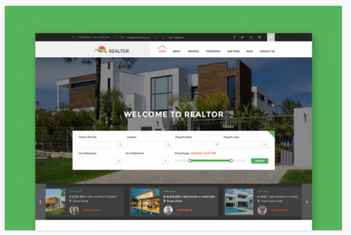 Realtor – Real Estate PSD Template realtor real estate psd template