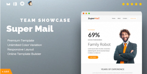 Responsive Email + Online Template Builder – SuperMail Team Showcase responsive email online template builder supermail team showcase