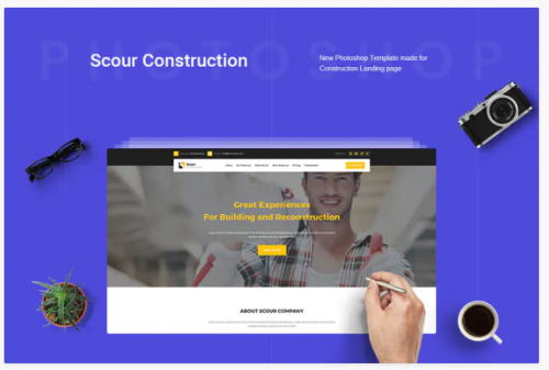 Scour Construction – PSD Template scour construction psd template