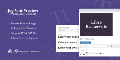 Jeg Font Preview – for Easy Digital Download 1.0.1 screenshot at am