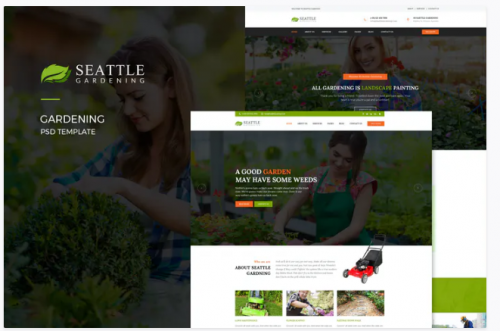 Seattle : Gardening PSD Template seattle gardening psd template