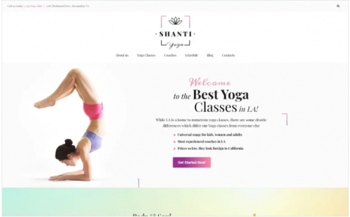 Shanti – Yoga Studio WordPress Theme shanti yoga studio wordpress theme