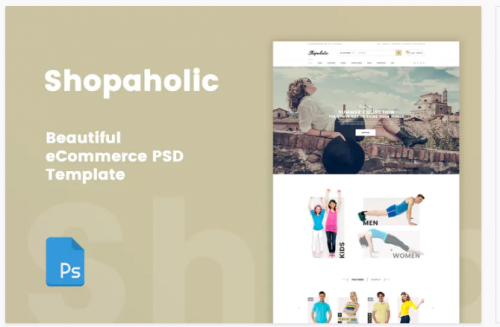 Shopaholic – Beautiful eCommerce PSD Template shopaholic beautiful ecommerce psd template