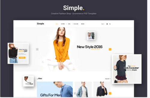 Simple – Ecommerce PSD Template simple ecommerce psd template