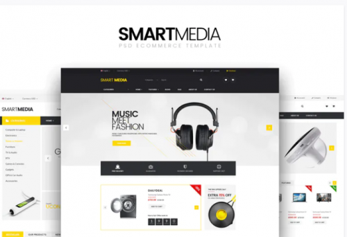 Smart Media – PSD Ecommerce Template smart media psd ecommerce template
