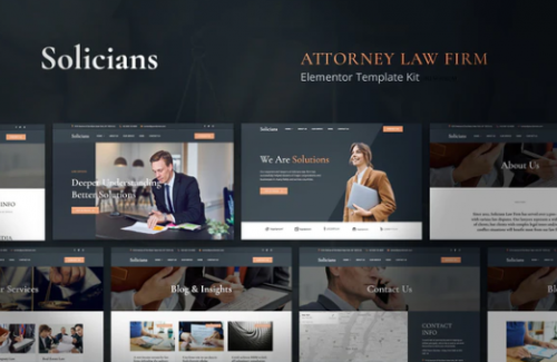 Solicians – Attorney Law Firm Elementor Template Kit solicians attorney law firm elementor template kit