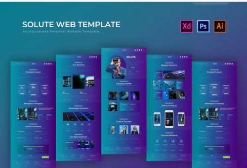 Solute | PSD Web Template solutepsd web template
