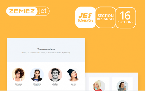 Staffer – Team Members Jet Sections Elementor Template staffer team members jet sections elementor template