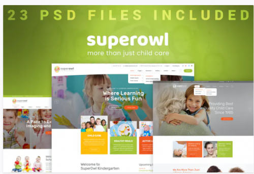 SuperOwl – Kindergarten PSD Template superowl kindergarten psd template