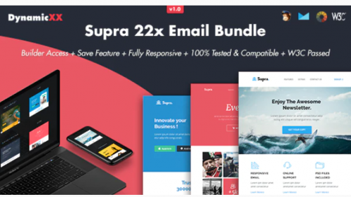 Supra – Pack of 20 Templates + Online Template Builder supra pack of templates online template builder