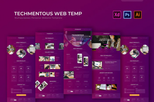 Techmentous | PSD Web Template techmentous psd web template