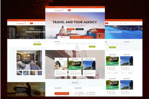 Travel And Tour Agency Website PSD Template travel and tour agency website psd template