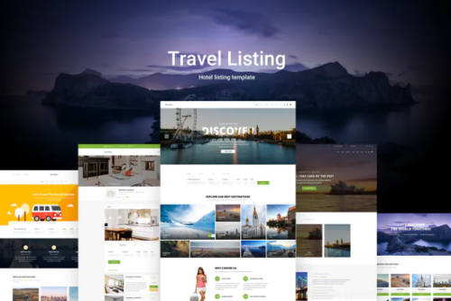 Travel Listing – Listing Website PSD Template travel listing listing website psd template