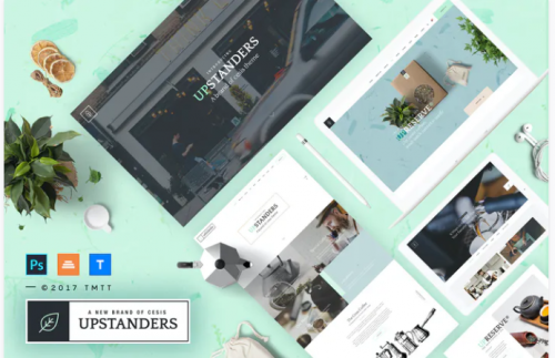 UpStanders Cafe | Coffee Shop PSD Template upstanders cafe coffee shop psd template