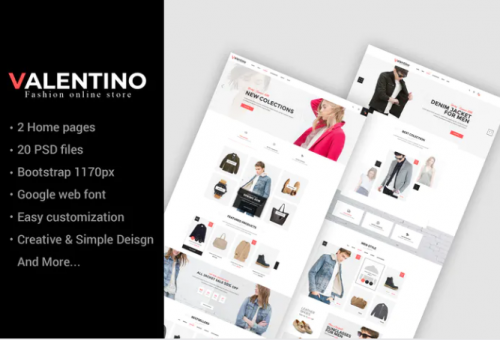 Valentino – Multipurpose eCommerce PSD Template valentino multipurpose ecommerce psd template