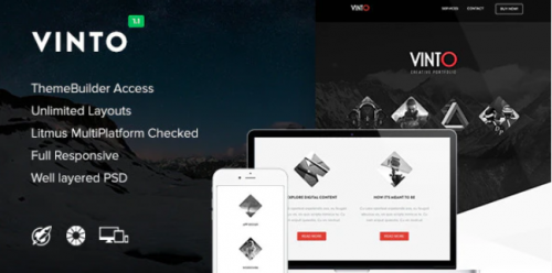 Vinto – Responsive Email + Themebuilder Access vinto responsive email themebuilder access