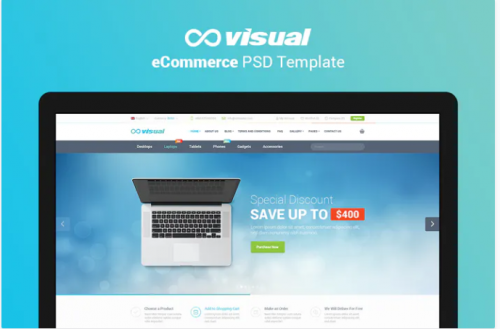 Visual – eCommerce PSD Template visual ecommerce psd template