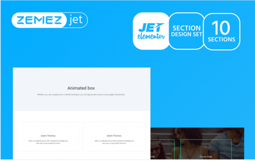 Vividy – Animated Box Jet Sections Elementor Template vividy animated box jet sections elementor template