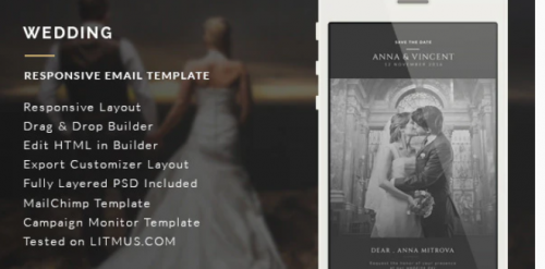 Wedding Invitation Email Template + Builder Access wedding invitation email template builder access