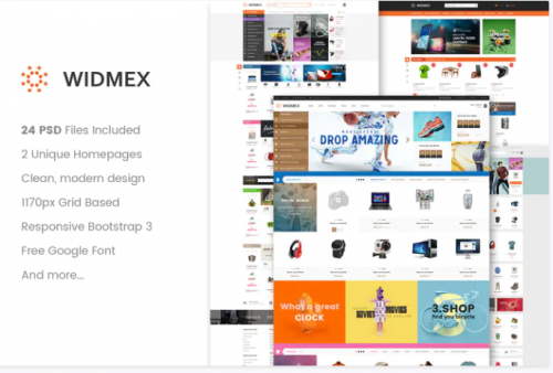 WidMex – Multipurpose eCommerce PSD Template widmex multipurpose ecommerce psd template