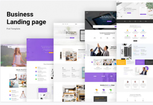 Business Landing Page Website Template ads