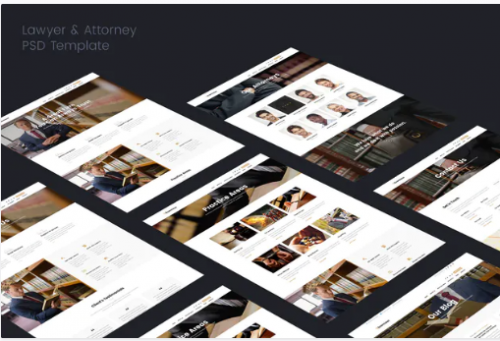 Lawyer & Attorney PSD Template astyy