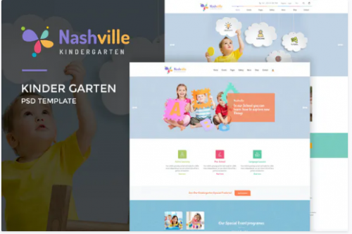 Nashville : Kindergarten PSD Template ddtkt