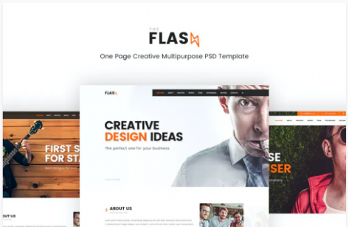 Flash – Creative Multipurpose PSD Template dffj