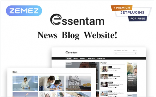 Essentam – News Blog Multipurpose Classic WordPress Theme essentam news blog