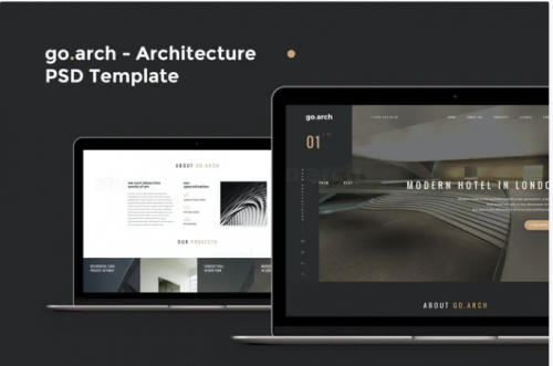 go.arch – Architecture PSD Template go arch architecture psd template