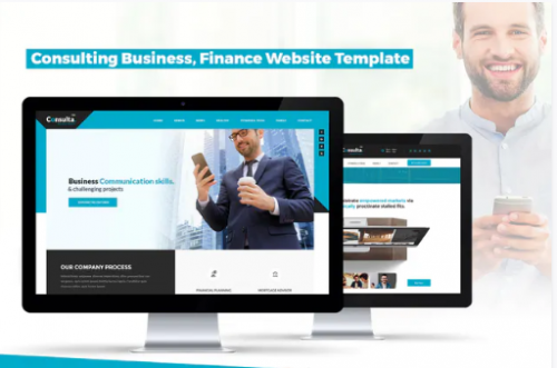 Consulting Business, Finance Website Template kbjdfsldfskj