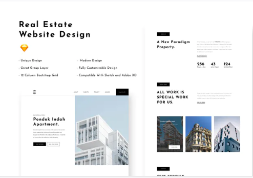 Real Estate – Website Design Template sdfjjk