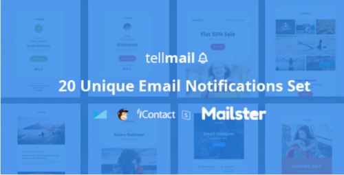 tellmail – 20 Unique Responsive Email Set + Online Access tellmail unique responsive email set online access