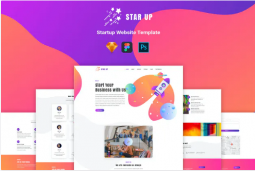 Star Up – Website Template For Startup tkjkl