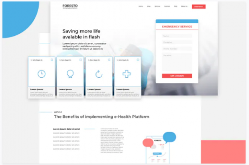 FORESTO – Medical Platform Website XD Template tsdf