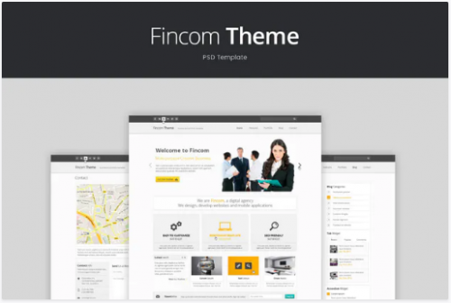 Fincom – Business PSD Template zyt y