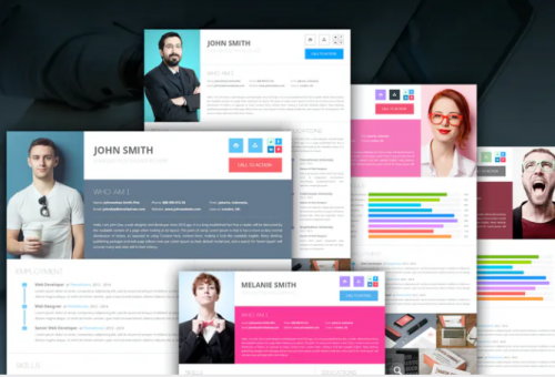 Clean Onepage Resume PSD Template clean onepage resume psd template