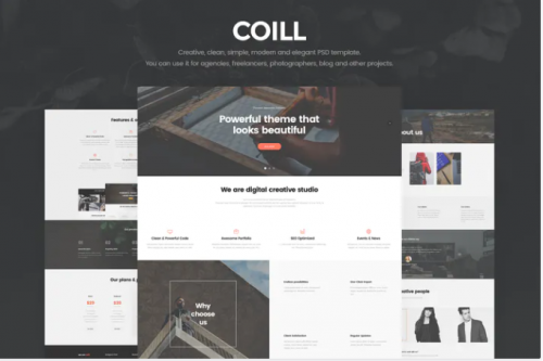 Coill – Creative Agency PSD Template coill creative agency psd template