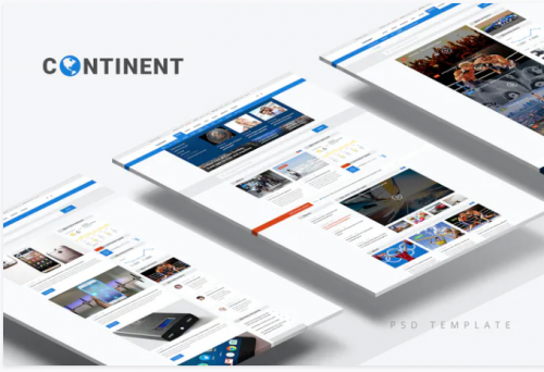 Continent — Multipurpose News PSD Template continent multipurpose news psd template