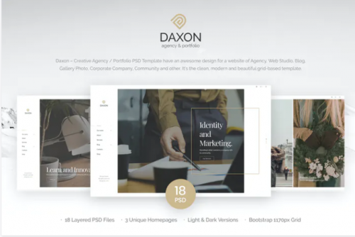 Daxon – Agency / Portfolio PSD Template daxon agency portfolio psd template