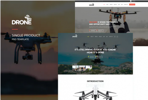 Drone : Single Product PSD Template drone single product psd template